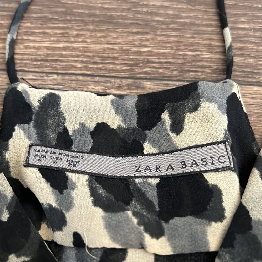 Zara Ruffle Leopard Shirt - Picture 3 of 4